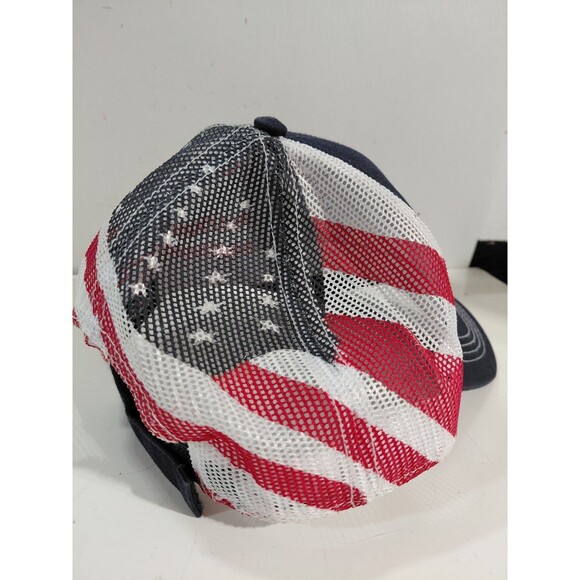 Cap America CSX Railroad Train Red, White, & Blue Mesh Back Adjustable Hat/Cap - Picture 4 of 8